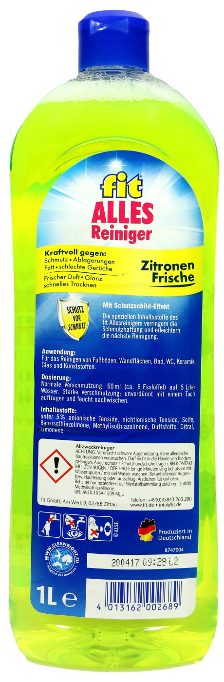 Fit Allesreiniger Lemon Power - 1 l Fit Allesreiniger Lemon Power - 1 l