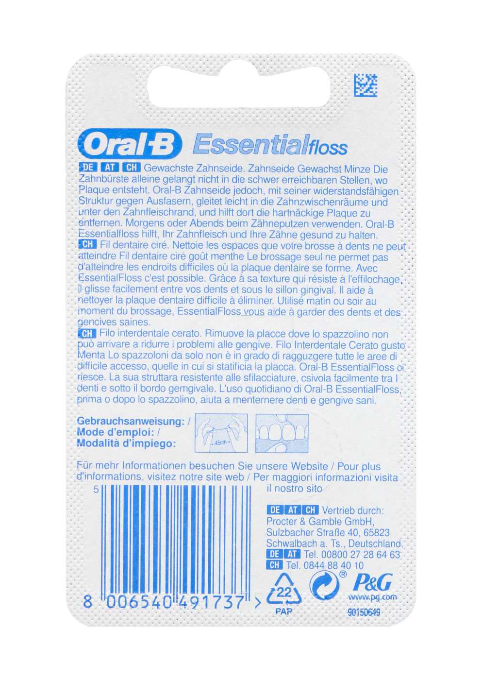 Oral-B Zahnseide Essential Floss Gewachst - 50 m Oral-B Zahnseide Essential Floss Gewachst - 50 m