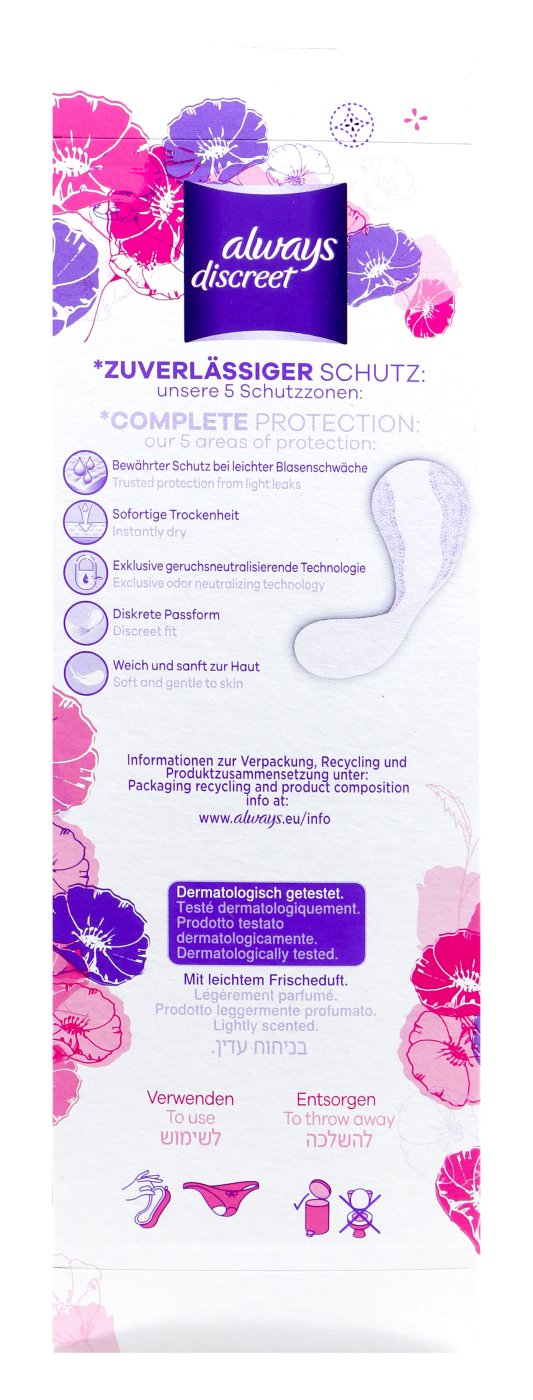 Always discreet Inkontinenz Liner Slipeinlagen plus - 24 Stück Always discreet Inkontinenz Liner Slipeinlagen plus - 24 Stück