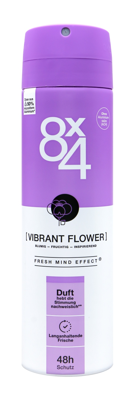 8x4 Deo Spray No.4 Vibrant Flower - 150 ml 8x4 Deo Spray No.4 Vibrant Flower - 150 ml