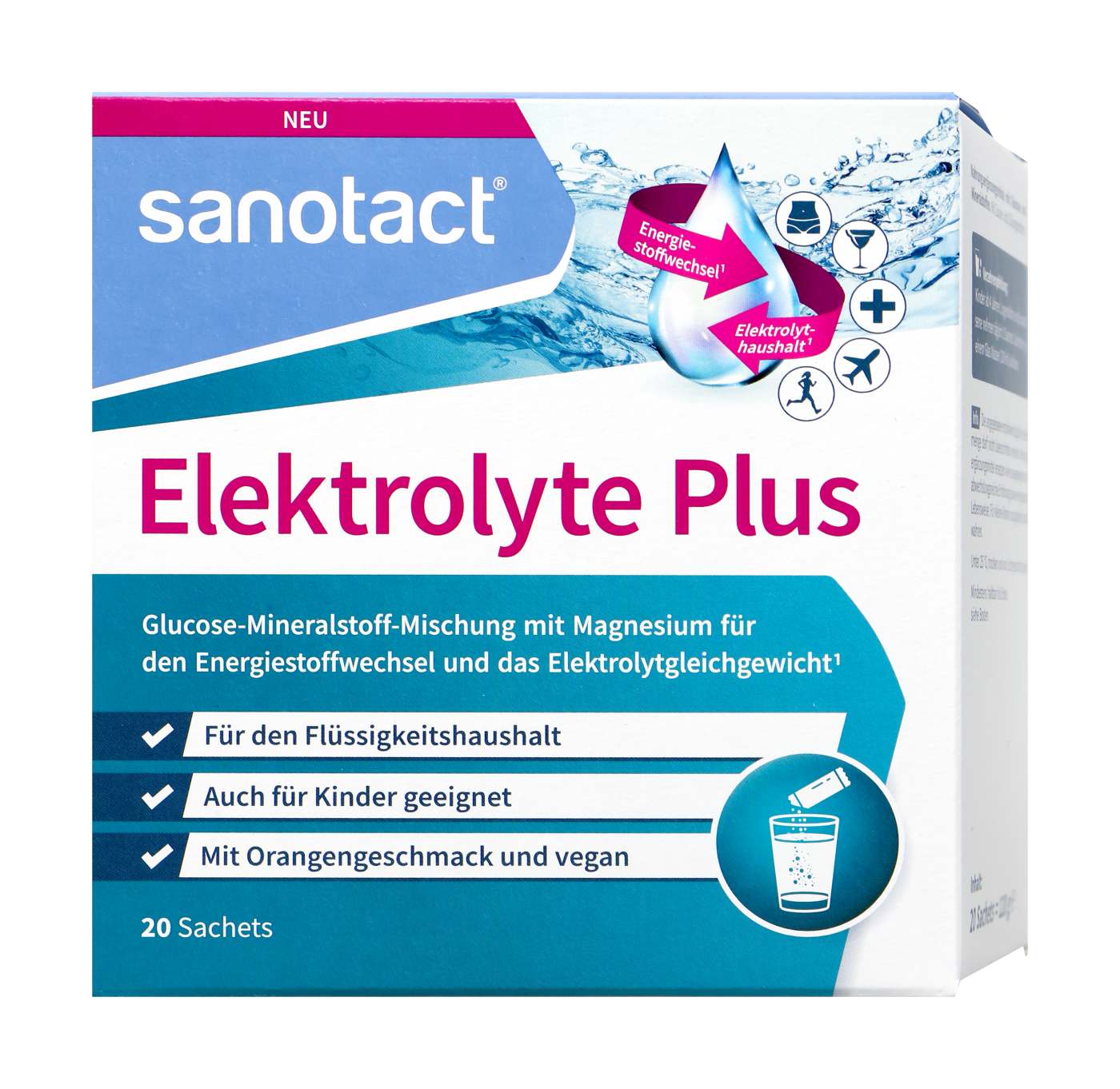 Sanotact Elektrolyte Plus Sachets - 20 Stück Sanotact Elektrolyte Plus Sachets - 20 Stück