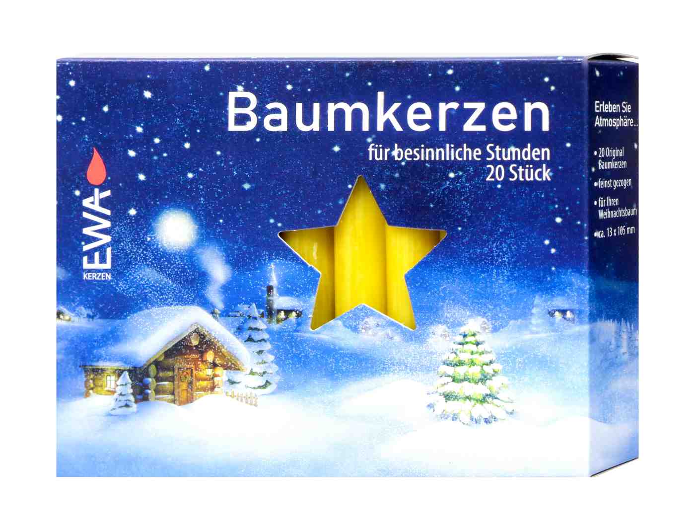 EWA Baumkerzen Natur - 20 / 250 - 20 Stück