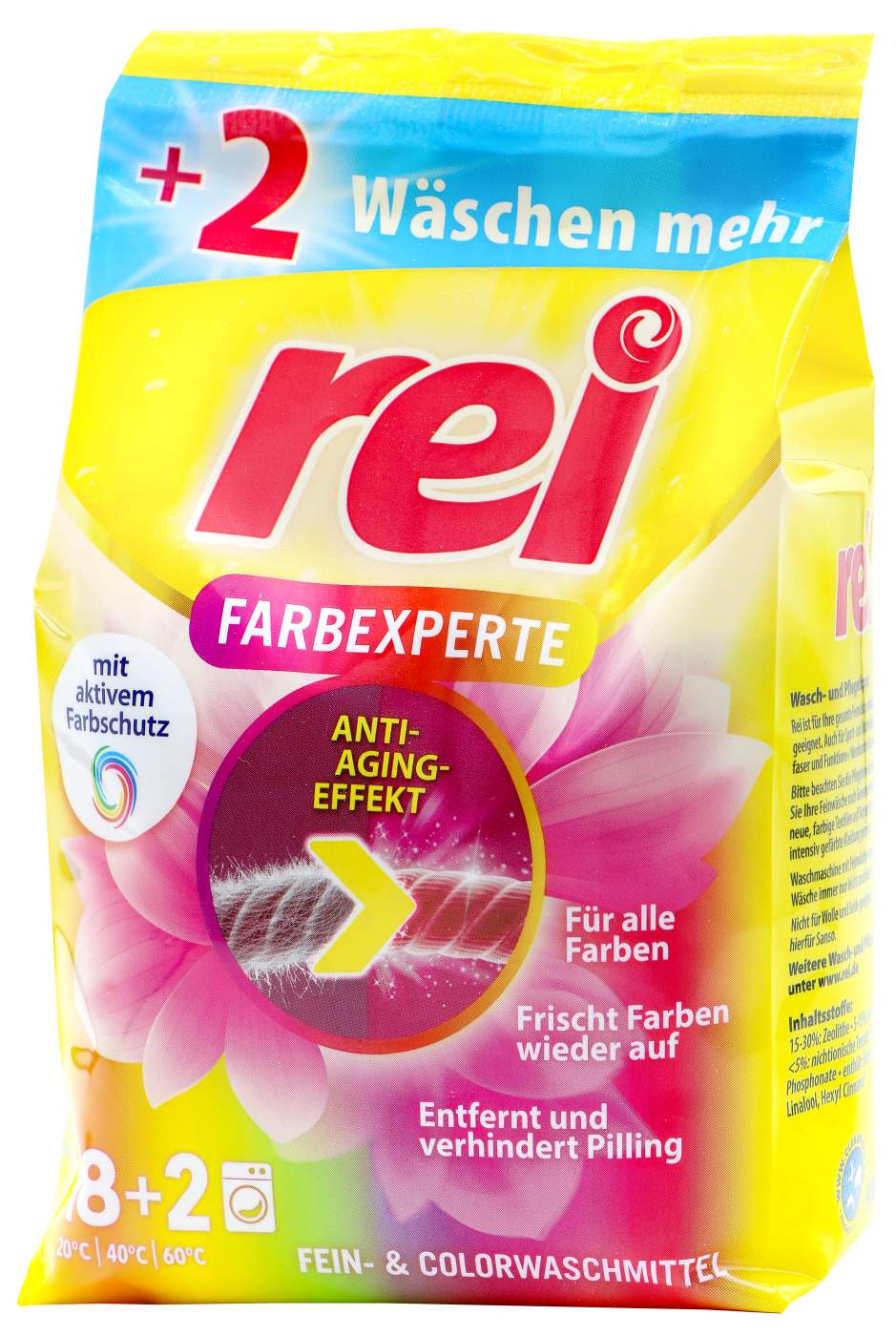 Rei Feinwaschmittel Pulver mit aktivem Farbschutz - 900 g Rei Feinwaschmittel Pulver mit aktivem Farbschutz - 900 g