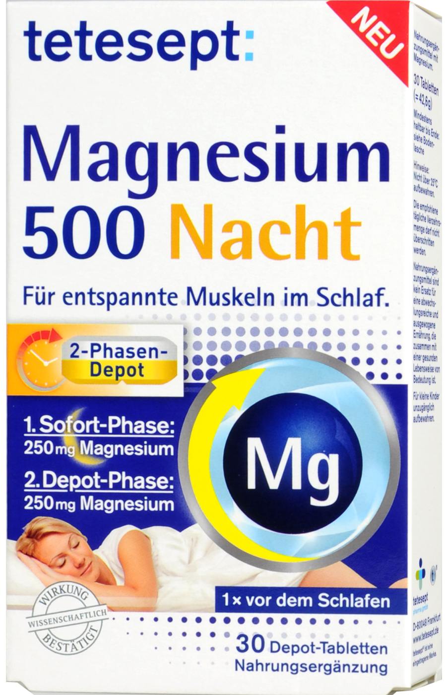 Tetesept Magnesium 500 Nacht - 30 Stück Tetesept Magnesium 500 Nacht - 30 Stück
