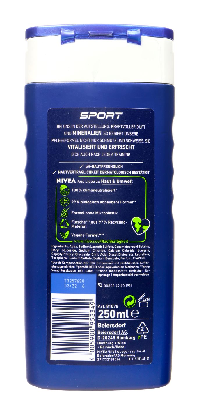 Nivea Men 3in1 Duschgel Sport 24h - 250 ml Nivea Men 3in1 Duschgel Sport 24h - 250 ml