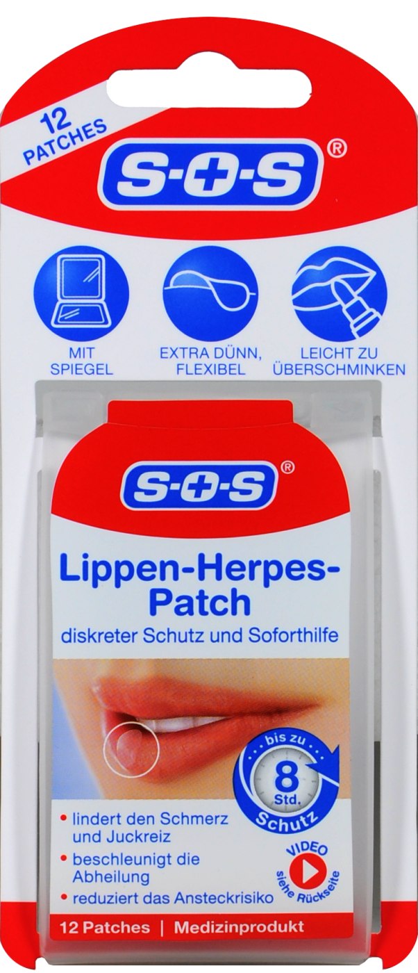 SOS Lippenherpes Patch - 12 Stück SOS Lippenherpes Patch - 12 Stück