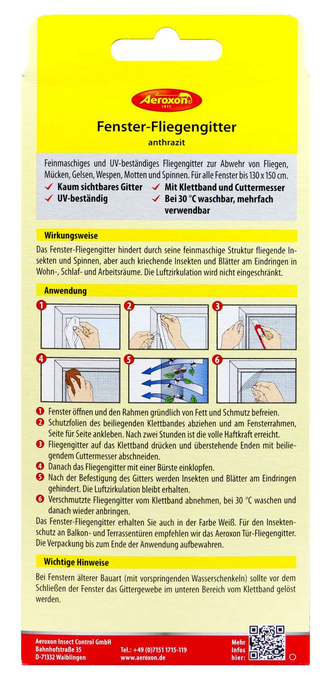 Aeroxon Fenster Fliegengitter Aeroxon Fenster Fliegengitter