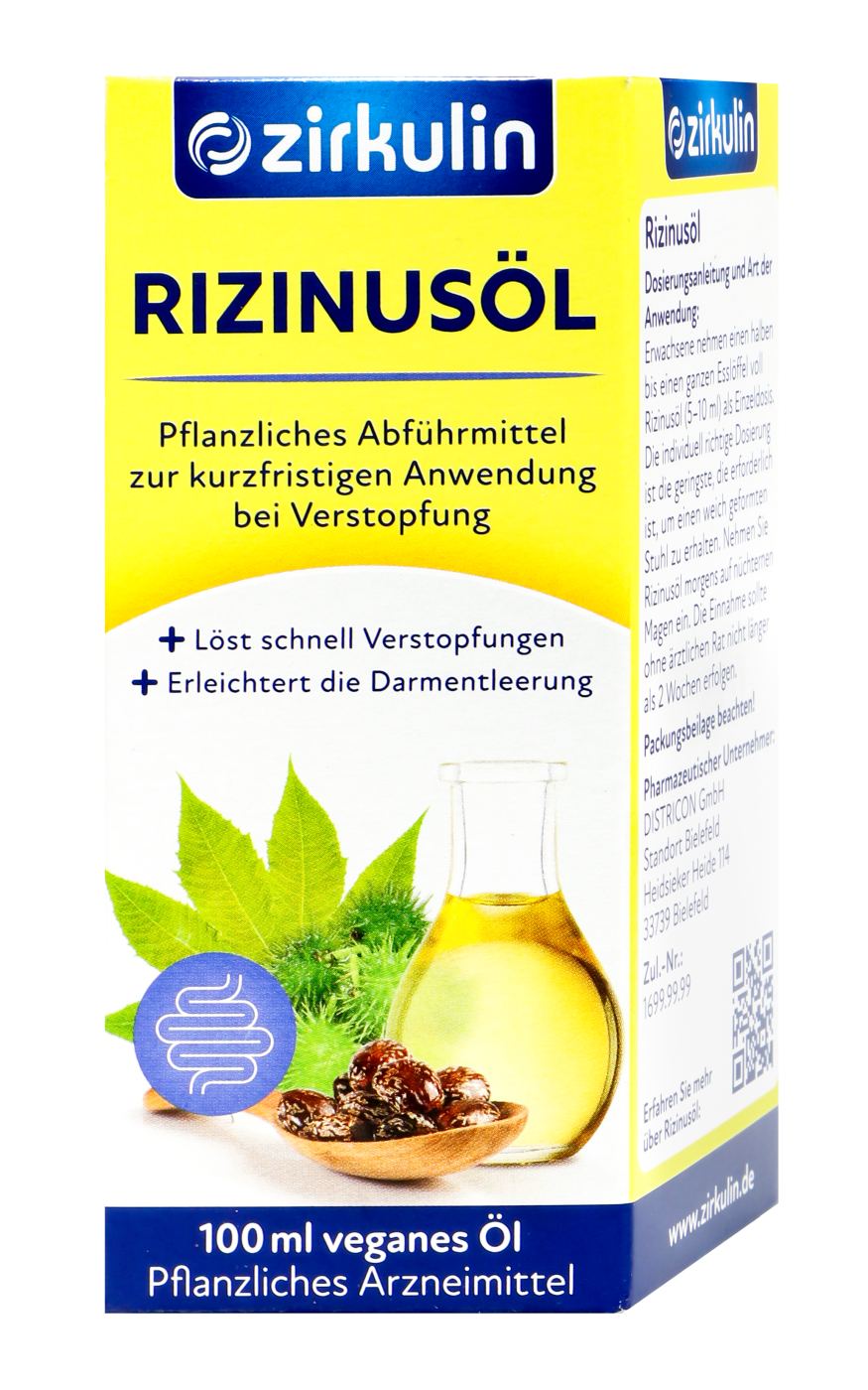 Zirkulin Rizinusöl Pflanzliches Abführmittel - 100 ml Zirkulin Rizinusöl Pflanzliches Abführmittel - 100 ml