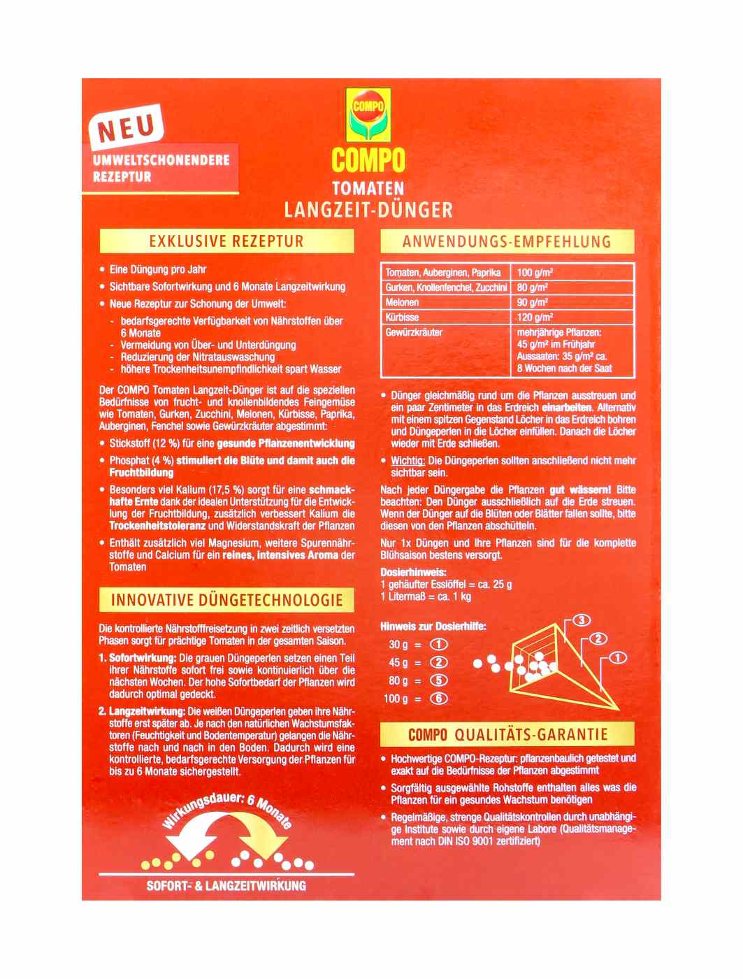 COMPO BIO Tomaten Langzeit-Dünger - 0,85 kg COMPO BIO Tomaten Langzeit-Dünger - 0,85 kg