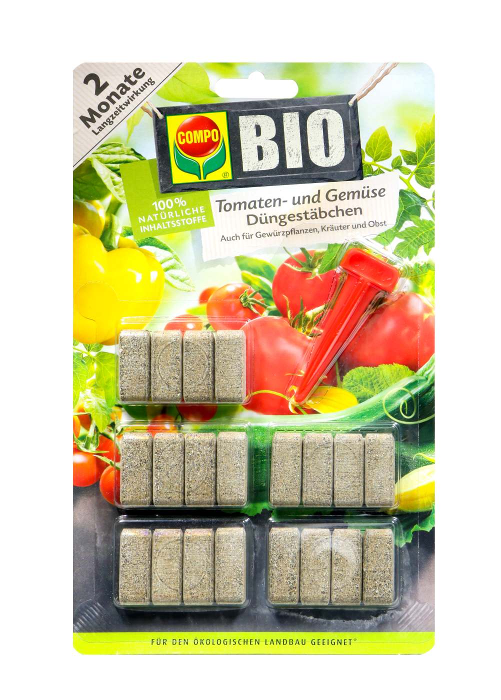Compo Bio Tomaten- und Gemüse Düngestäbchen - 20 Stück Compo Bio Tomaten- und Gemüse Düngestäbchen - 20 Stück