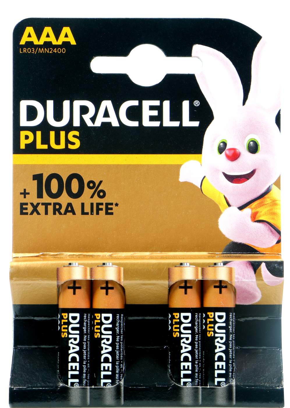 Duracell Plus AAA Micro - 1,5 V - 4 Stück Duracell Plus AAA Micro - 1,5 V - 4 Stück