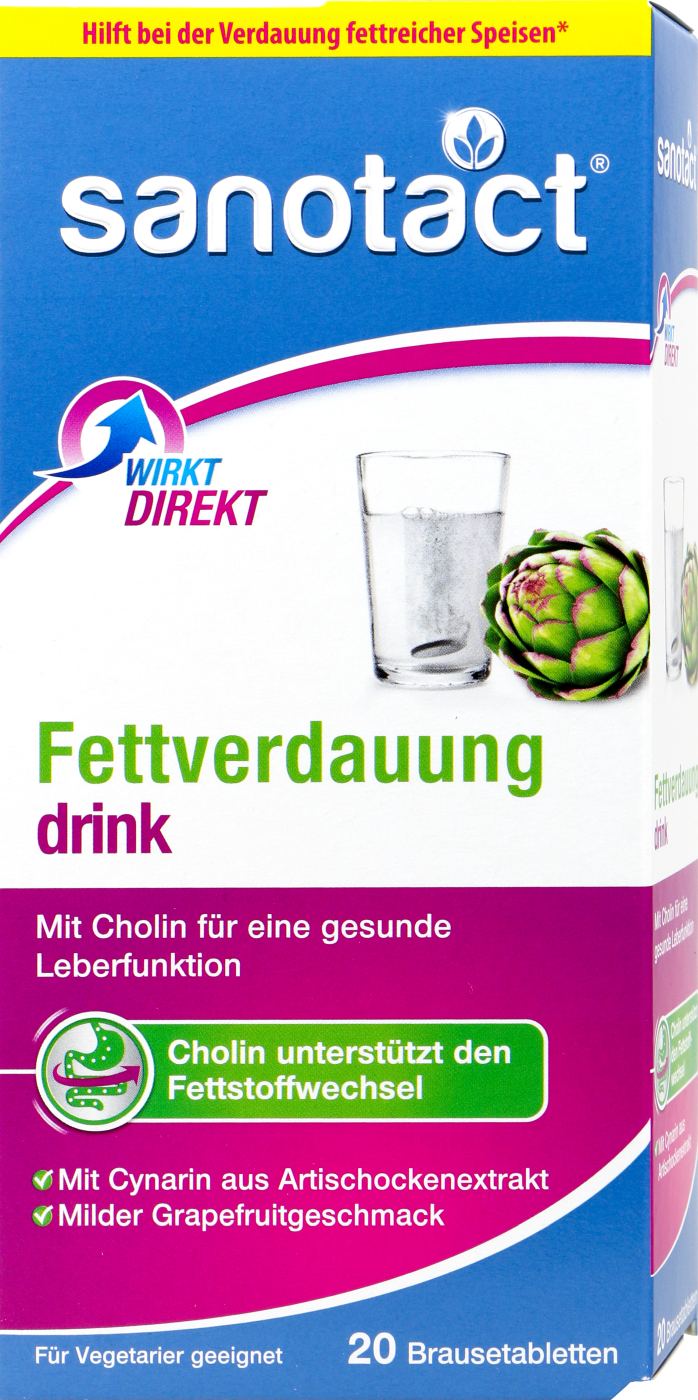 Sanotact Fettverdauung Drink Brausetabletten - 20 Stück Sanotact Fettverdauung Drink Brausetabletten - 20 Stück