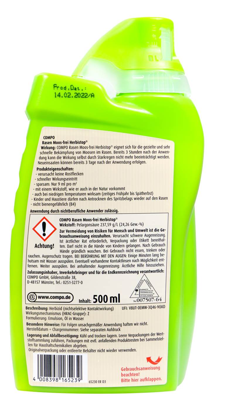 Compo Rasen Moos-frei Herbistop - 0,5 l Compo Rasen Moos-frei Herbistop - 0,5 l