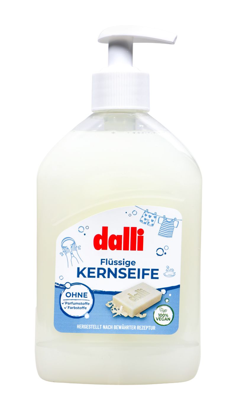 Dalli Kernseife flüssig 100 % Vegan - 500 ml Dalli Kernseife flüssig 100 % Vegan - 500 ml