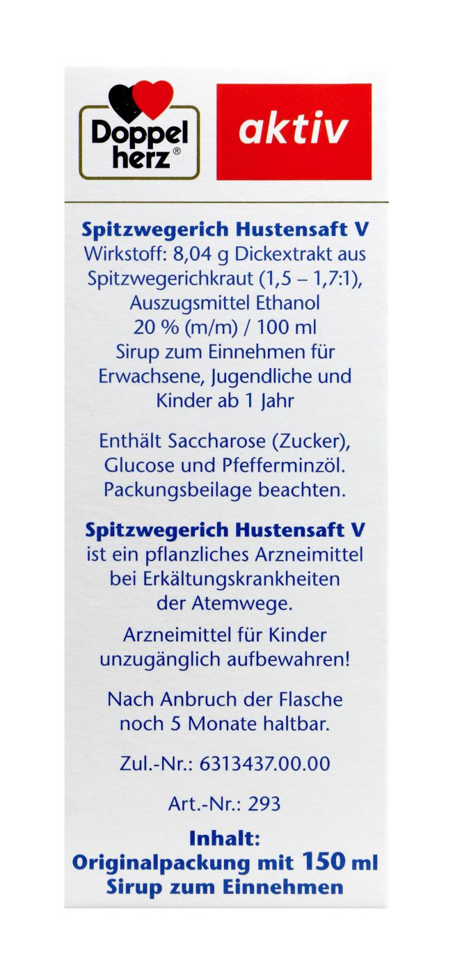 Doppelherz Spitzwegerich Hustensaft - 150 ml Doppelherz Spitzwegerich Hustensaft - 150 ml