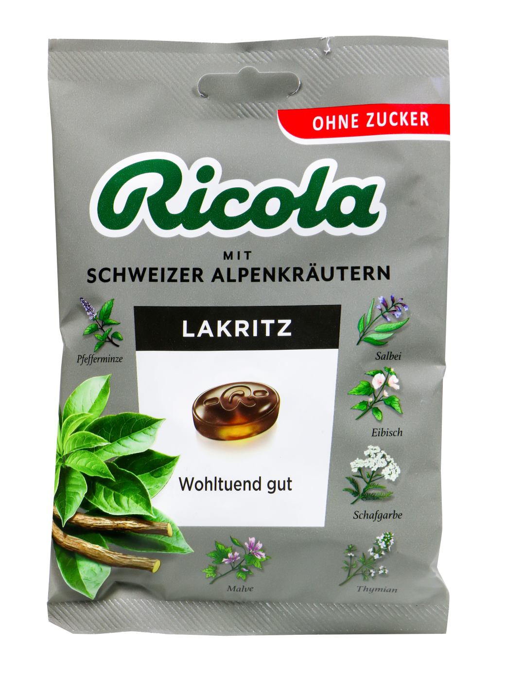 Ricola Lakritz Zuckerfrei - 75 g Ricola Lakritz Zuckerfrei - 75 g