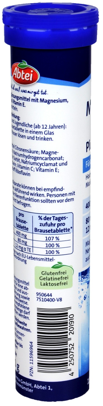 Abtei Magnesium 400 Plus Brause - 15 Stück Abtei Magnesium 400 Plus Brause - 15 Stück