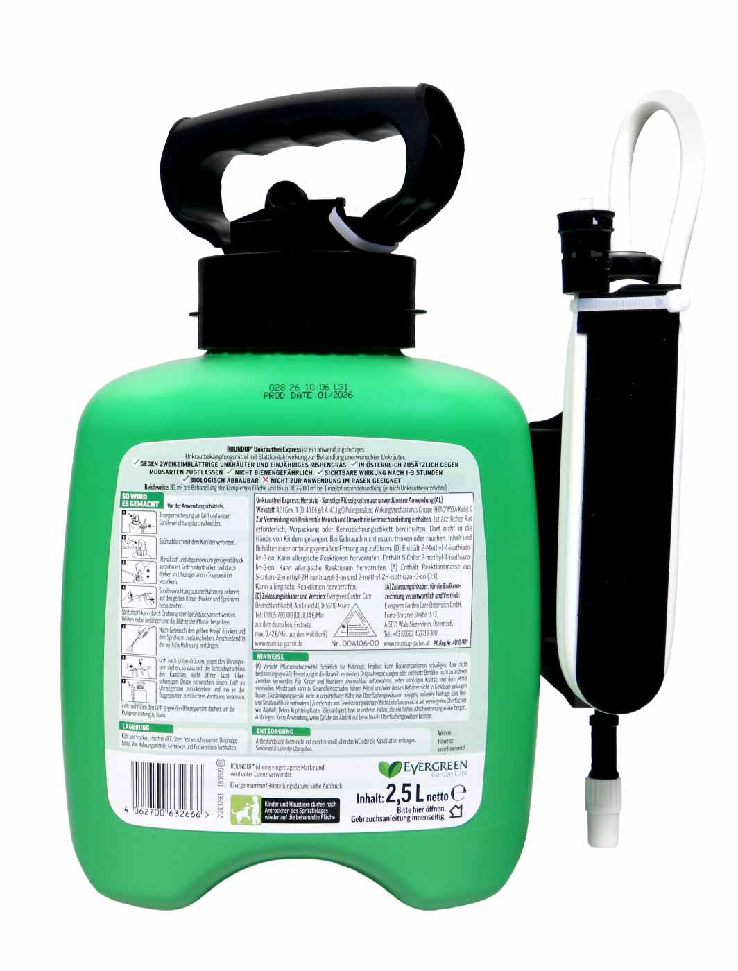 Roundup Unkrautfrei Express Drucksprühsystem - 2,5 l Roundup Unkrautfrei Express Drucksprühsystem - 2,5 l