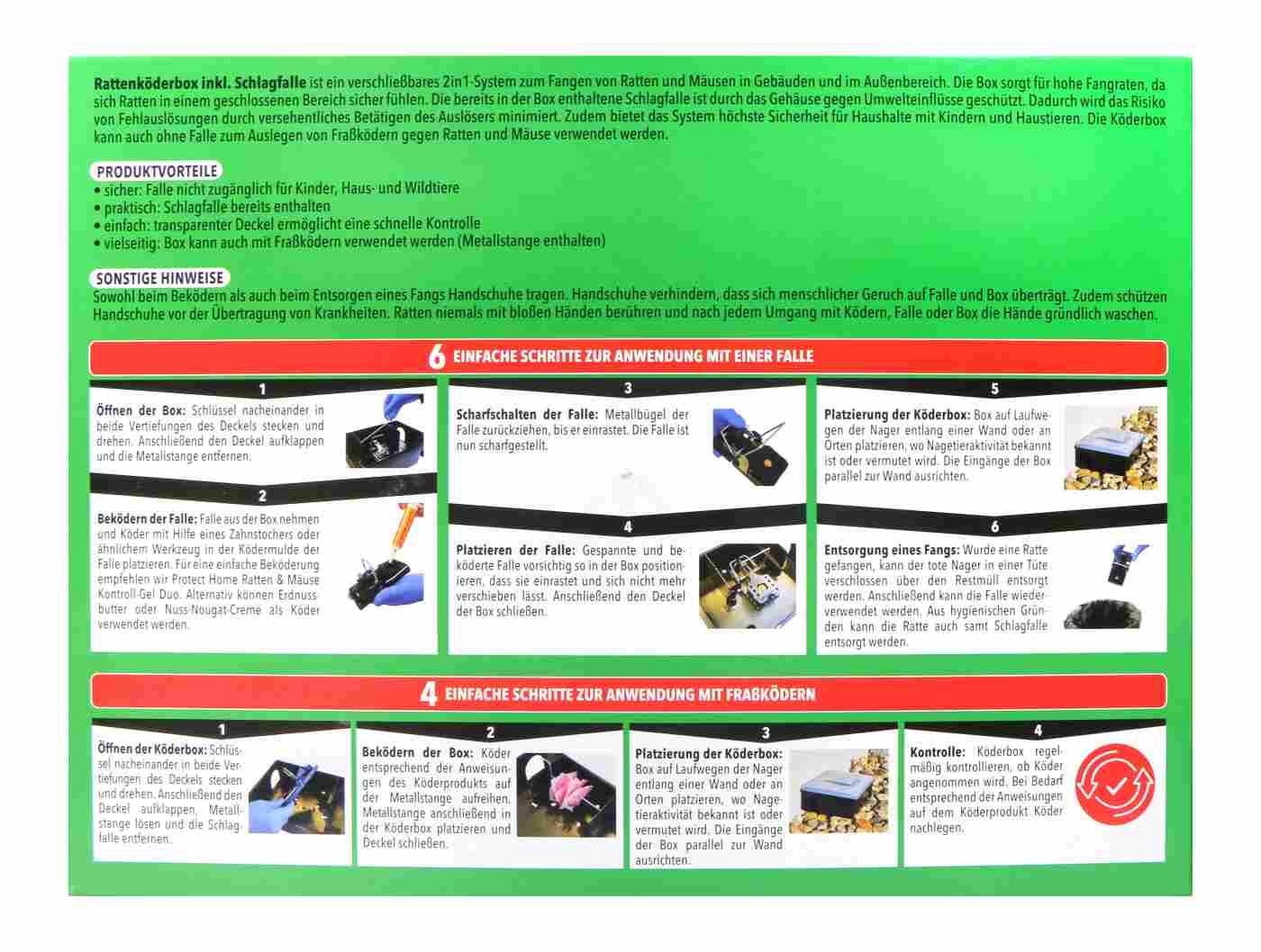Protect Home Rattenköderbox + Schlagfalle - 1 Stück Protect Home Rattenköderbox + Schlagfalle - 1 Stück