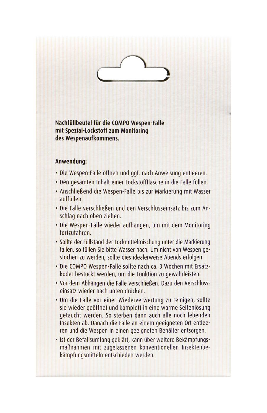 Compo Wespen-Falle N Nachfüller - 2 Stück Compo Wespen-Falle N Nachfüller - 2 Stück