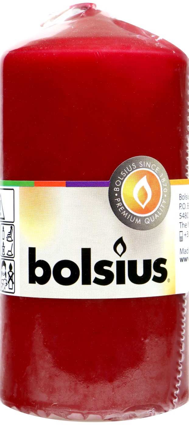 Bolsius Stumpenkerze Bordeaux - 1 Stück Bolsius Stumpenkerze Bordeaux - 1 Stück