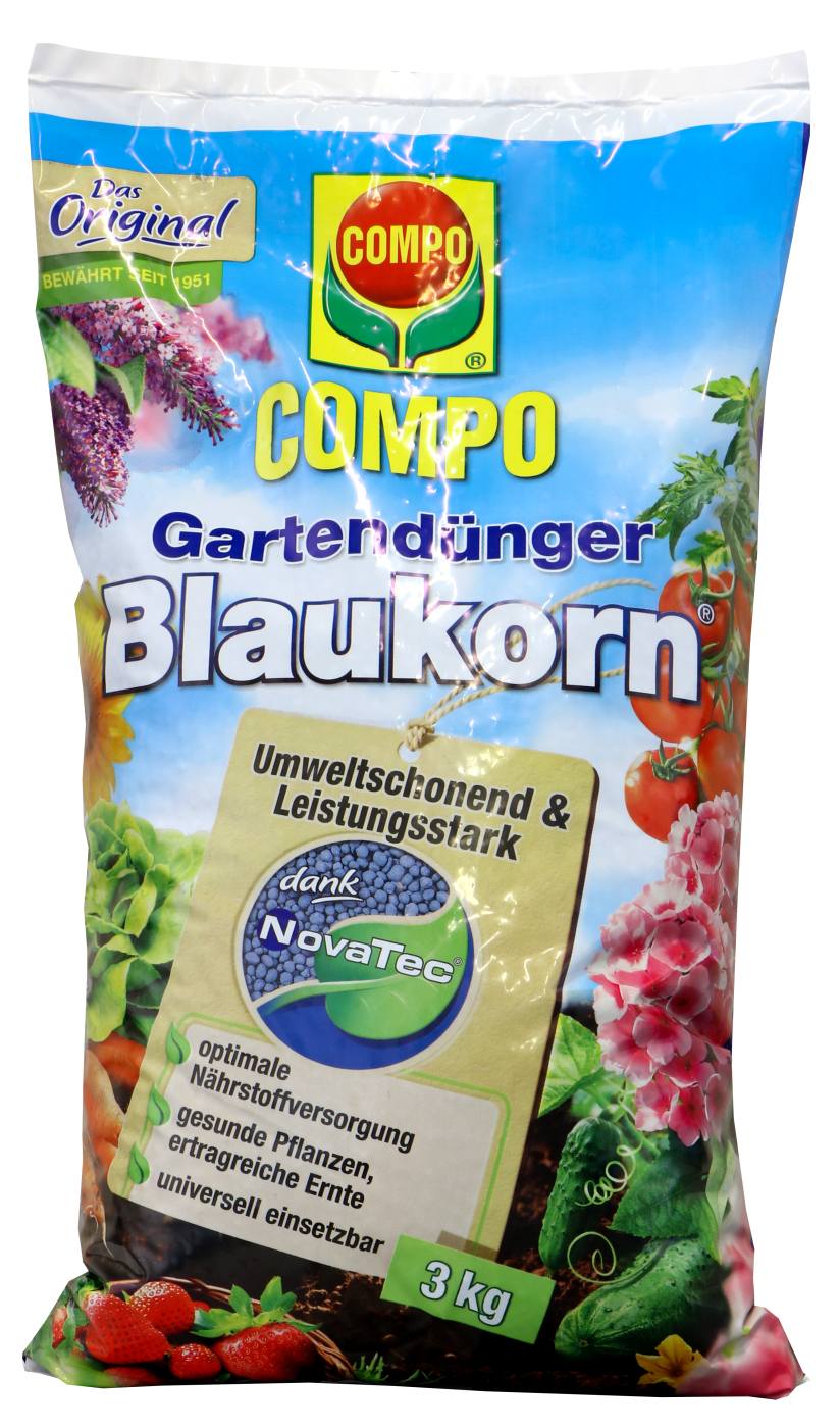 Compo Gartendünger Blaukorn NovaTec - 3 kg Compo Gartendünger Blaukorn NovaTec - 3 kg