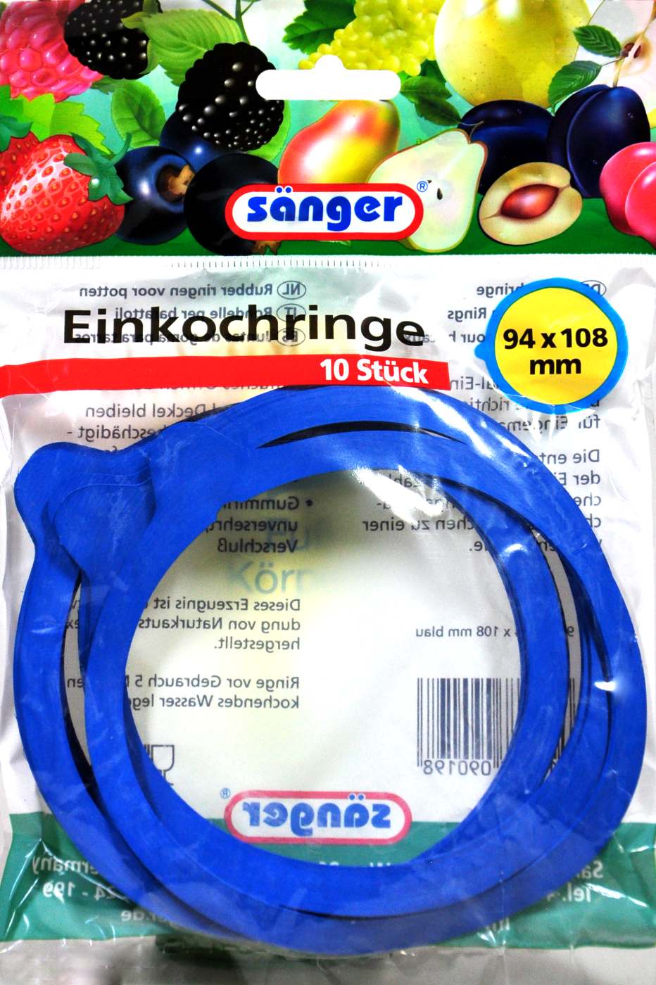 Einkochringe 94 x 108 mm mit Kerbe - 10 Stück Einkochringe 94 x 108 mm mit Kerbe - 10 Stück