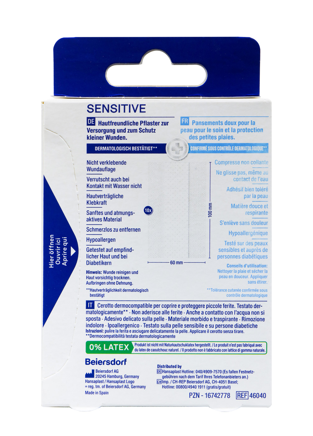 Hansaplast Sensitive Pflaster - 6 cm x 1 m Hansaplast Sensitive Pflaster - 6 cm x 1 m