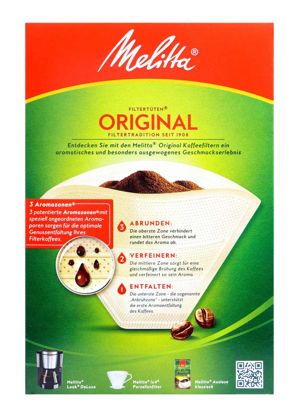 Melitta Filtertüten 1x4 Naturbraun Aroma - 80 Stück Melitta Filtertüten 1x4 Naturbraun Aroma - 80 Stück