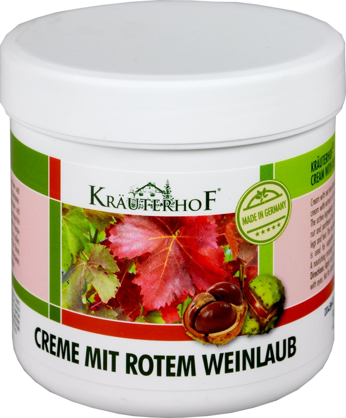 Kräuterhof Creme mit Rotem Weinlaub - 250 ml Kräuterhof Creme mit Rotem Weinlaub - 250 ml