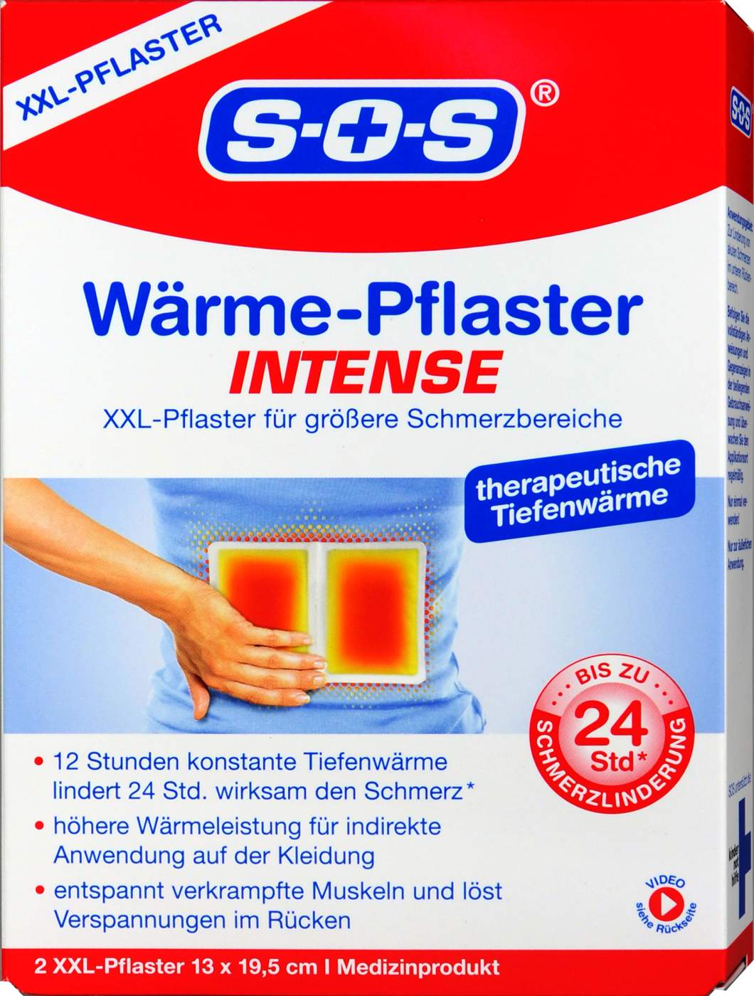 SOS Wärme-Pflaster Intense 24 Stunden - 2 Stück SOS Wärme-Pflaster Intense 24 Stunden - 2 Stück
