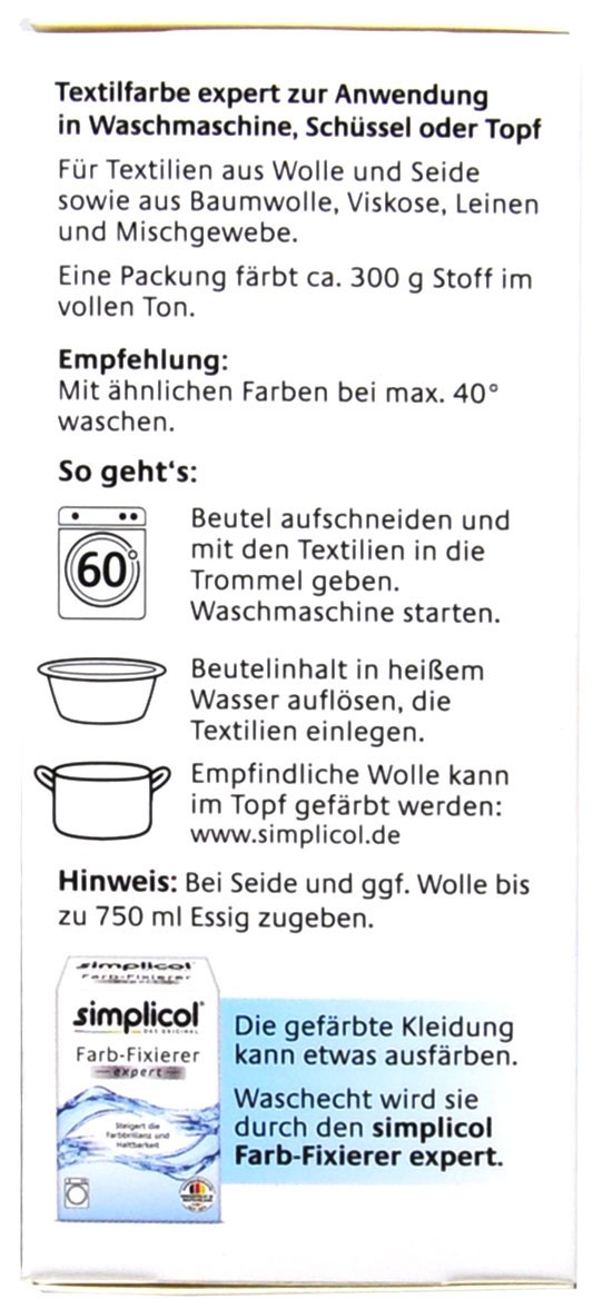 Simplicol Expert Mohn-Rot Textilfarbe - 1703 - 150 g Simplicol Expert Mohn-Rot Textilfarbe - 1703 - 150 g
