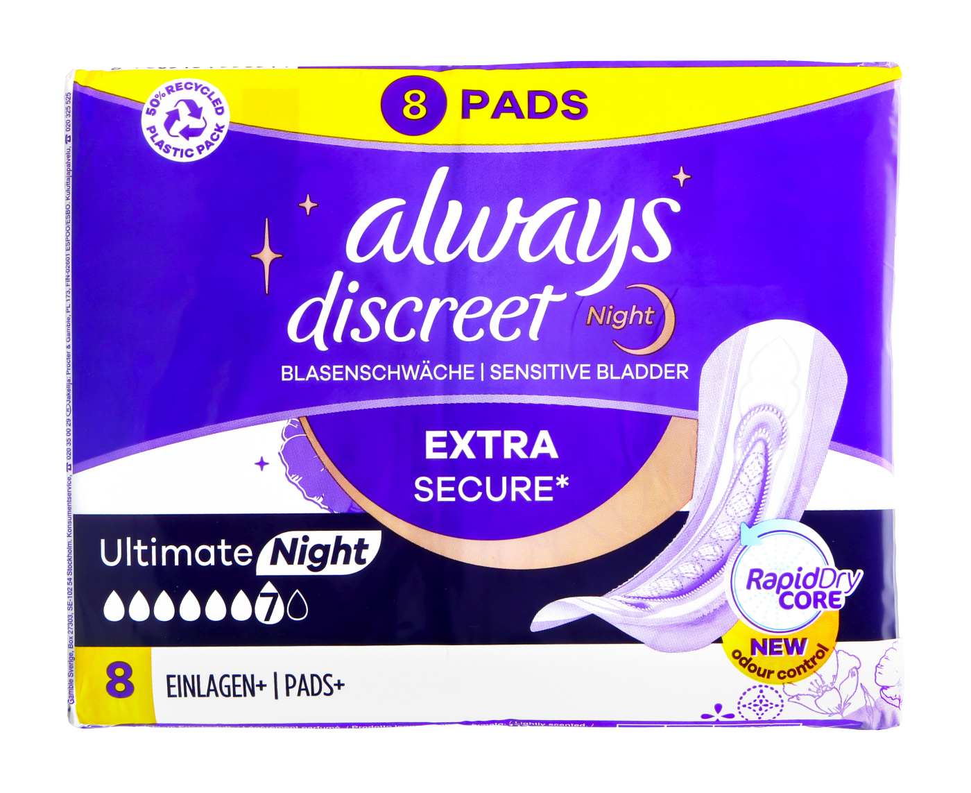 Always discreet Inkontinenz Einlage Ultimate Night - 8 Stück Always discreet Inkontinenz Einlage Ultimate Night - 8 Stück