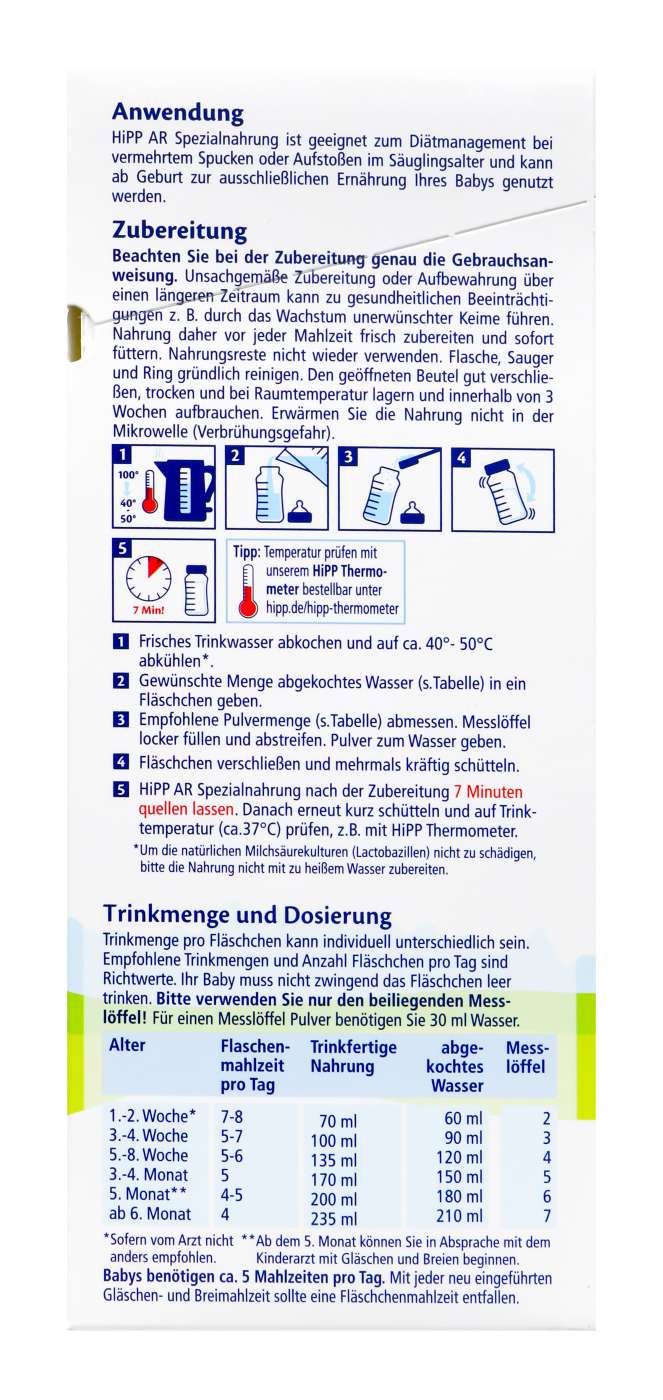 Hipp 2304 Anti-Reflux Spezialnahrung - 600g Hipp 2304 Anti-Reflux Spezialnahrung - 600g