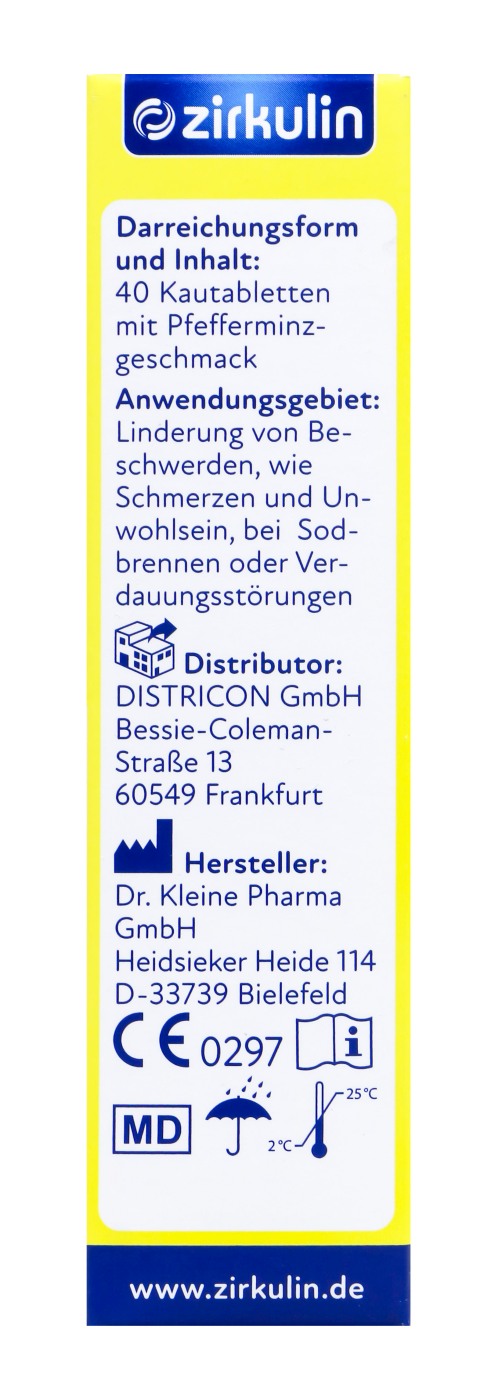 Zirkulin Magen-Kautabletten - 40 Stück Zirkulin Magen-Kautabletten - 40 Stück