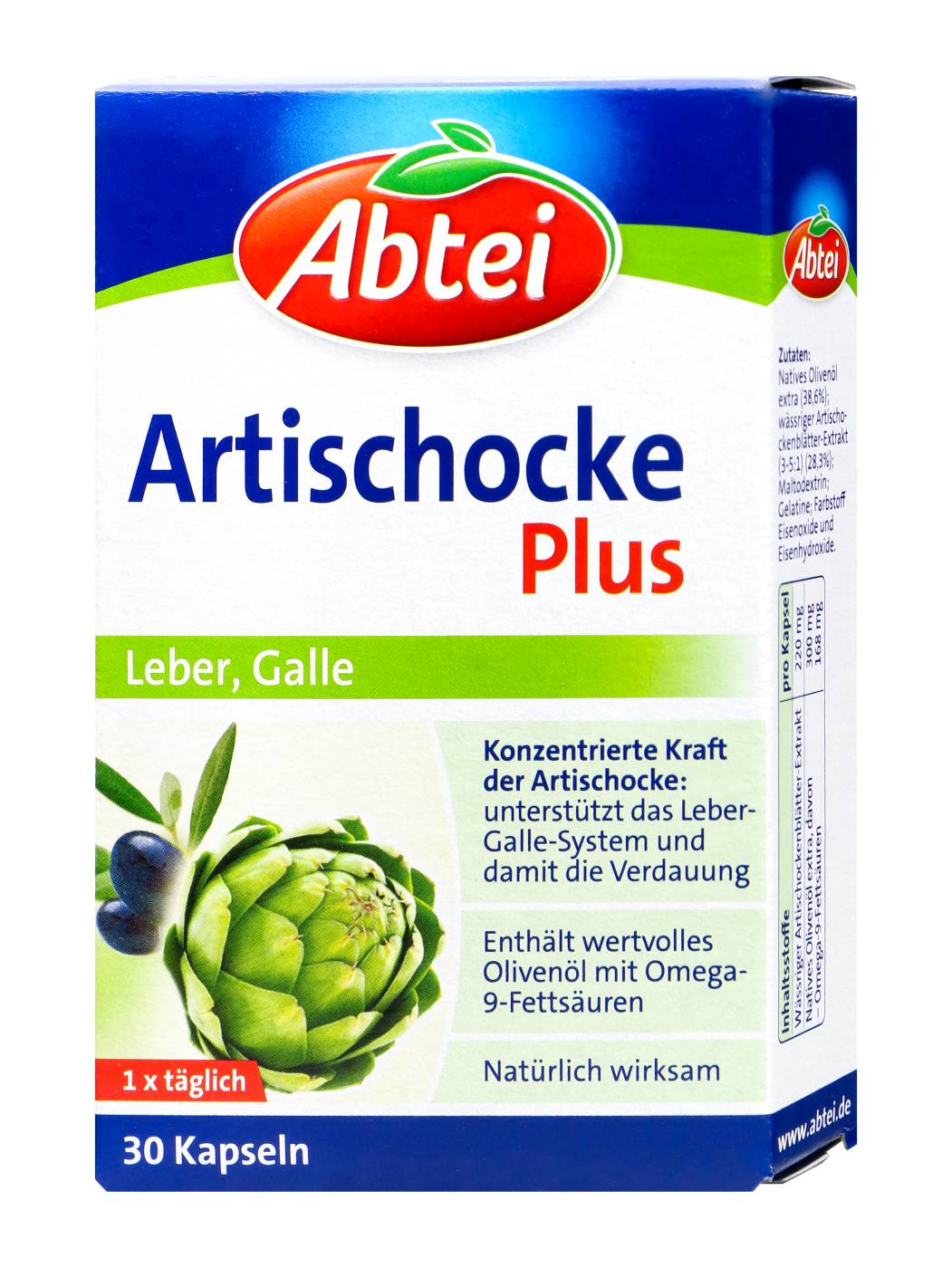 Abtei Artischocke Plus Kapseln - 30 Stück Abtei Artischocke Plus Kapseln - 30 Stück