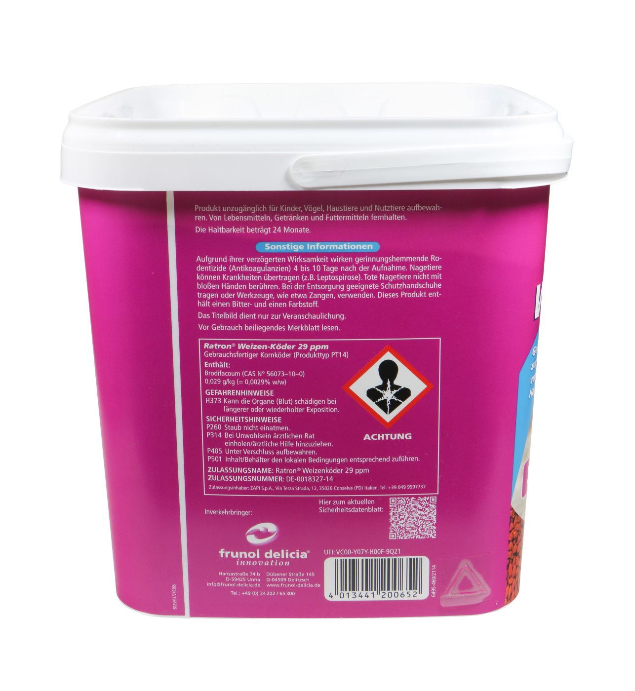 Ratron Weizen-Köder 29 ppm - 3000 g Ratron Weizen-Köder 29 ppm - 3000 g