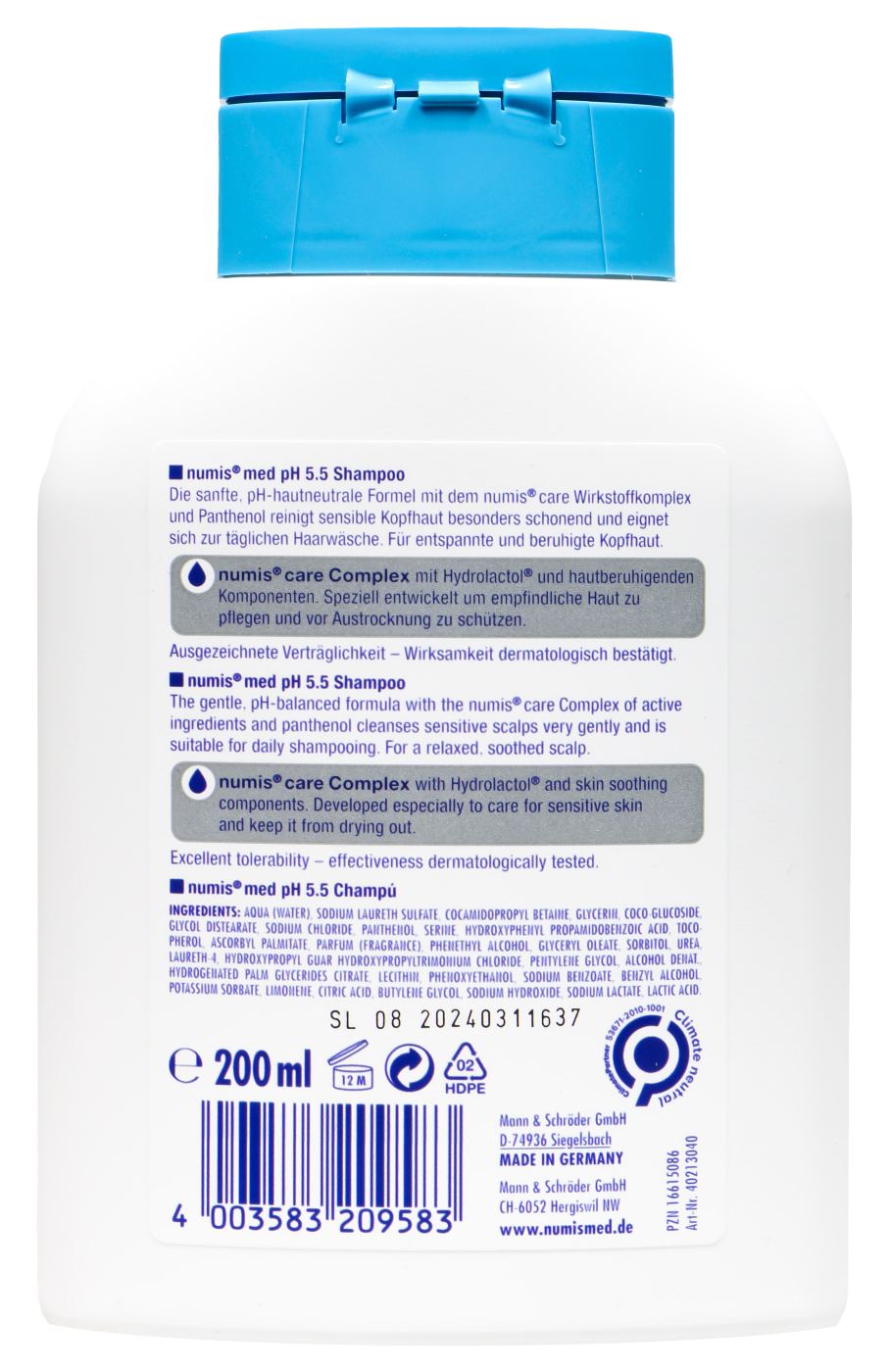 Numis Med PH 5,5 Shampoo - 200 ml Numis Med PH 5,5 Shampoo - 200 ml