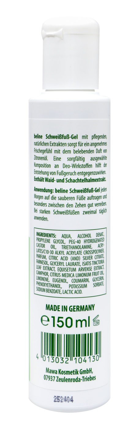 Beline Schweissfuß-Gel - 150 ml Beline Schweissfuß-Gel - 150 ml