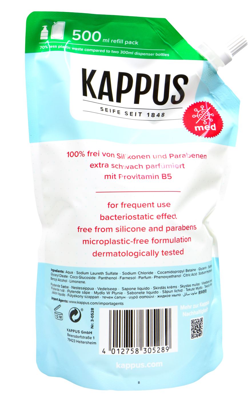 Kappus Arztseife Flüssig - 500 ml Nachfüller Kappus Arztseife Flüssig - 500 ml Nachfüller