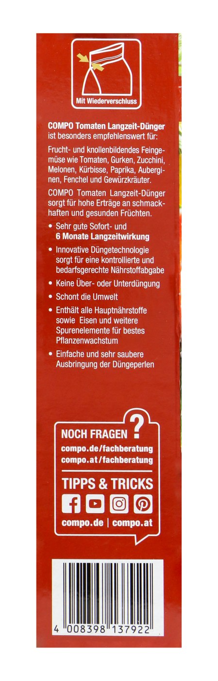 COMPO BIO Tomaten Langzeit-Dünger - 0,85 kg COMPO BIO Tomaten Langzeit-Dünger - 0,85 kg