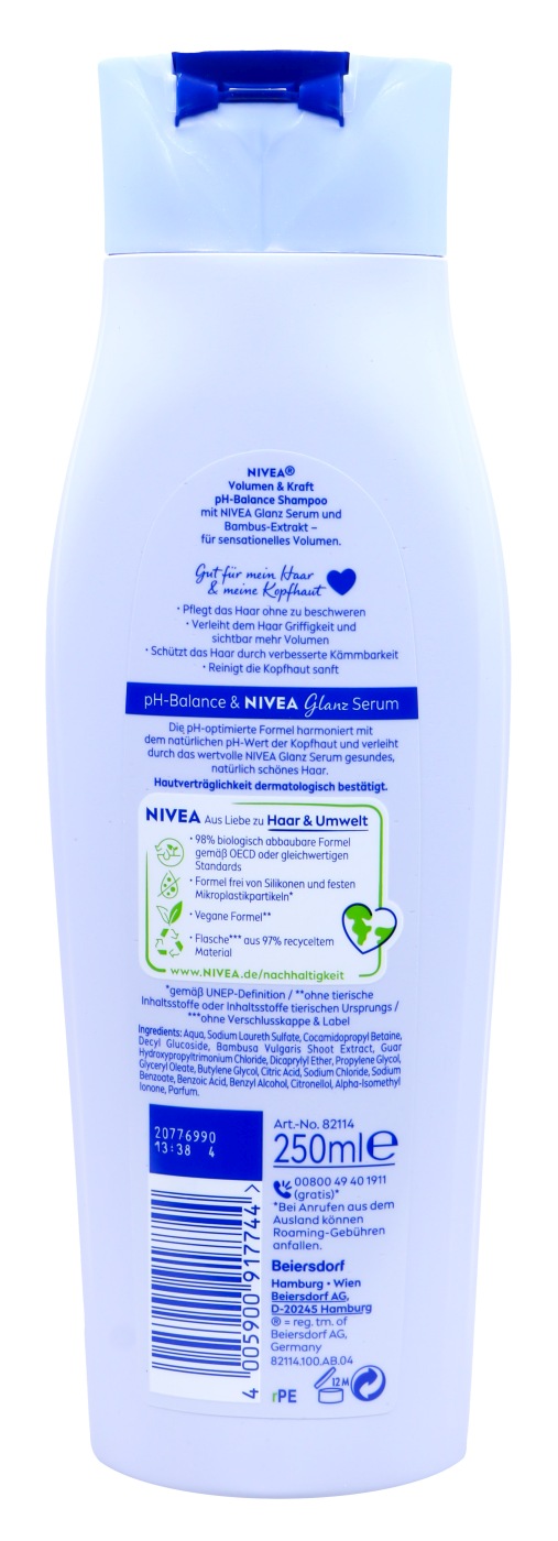 Nivea Shampoo Volumen Kraft Glanz - 250 ml Nivea Shampoo Volumen Kraft Glanz - 250 ml