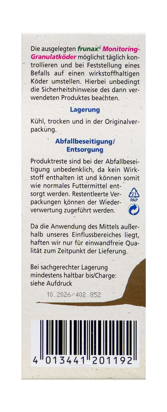 frunax® Monitoring-Granulatköder - 400 g - B-WARE frunax® Monitoring-Granulatköder - 400 g - B-WARE