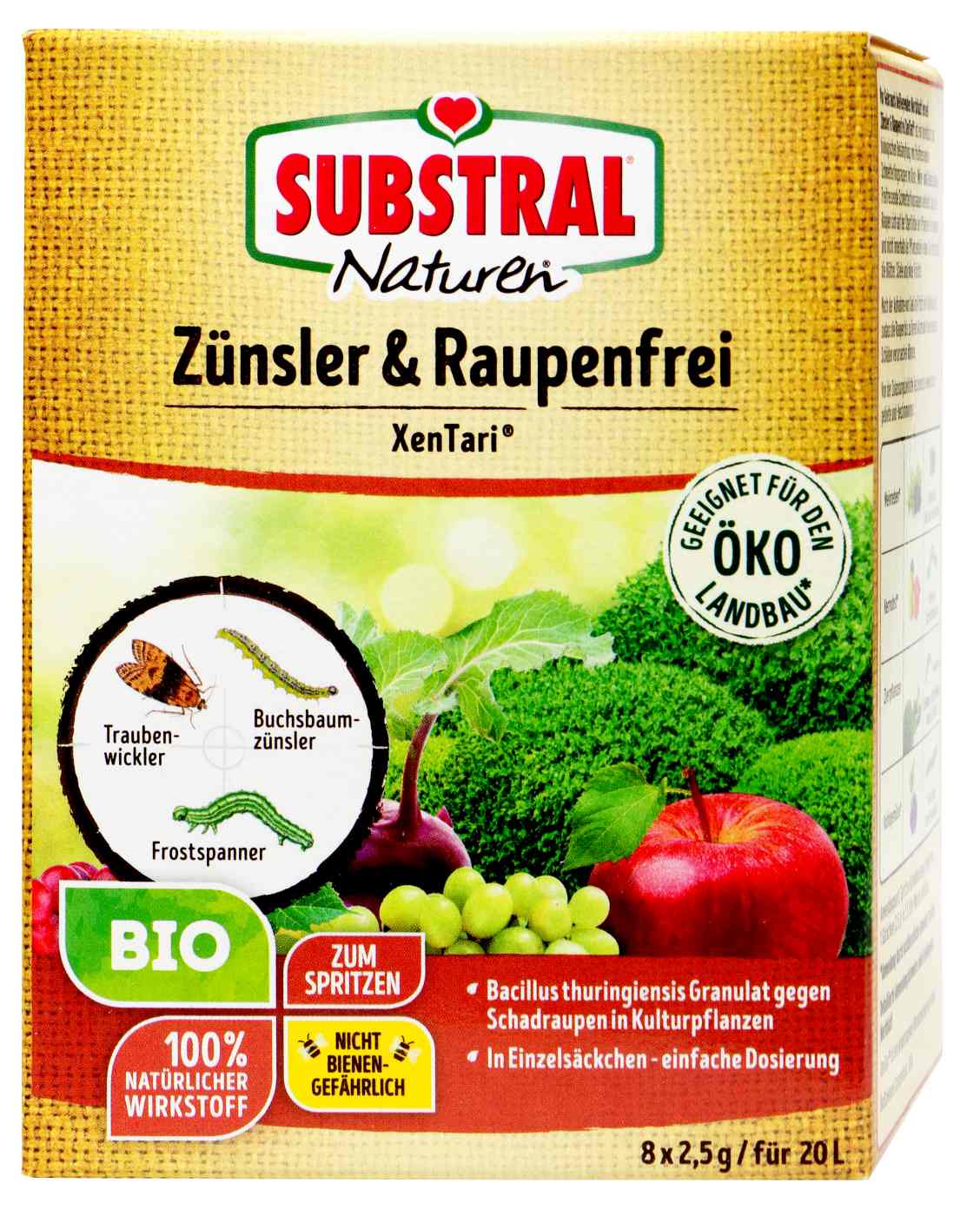 Substral Naturen Bio Zünsler & Raupenfrei XenTari - 20 g Substral Naturen Bio Zünsler & Raupenfrei XenTari - 20 g