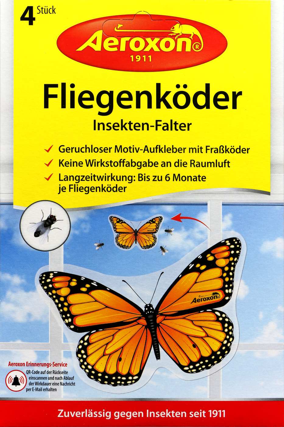 Aeroxon Fliegenköder Insekten-Falter - 4 Stück Aeroxon Fliegenköder Insekten-Falter - 4 Stück