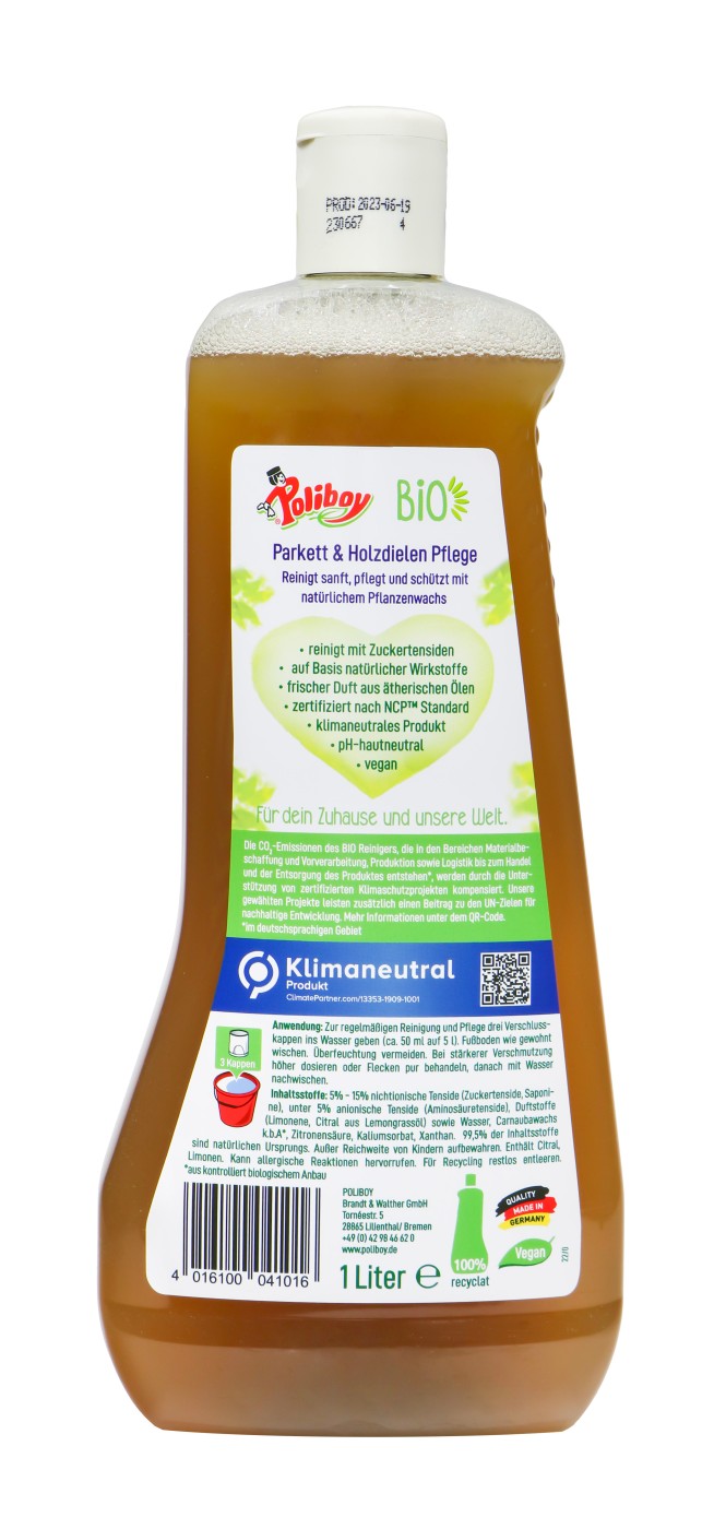 Poliboy Bio Parkett & Holzdielen Pflege - 1 Liter Poliboy Bio Parkett & Holzdielen Pflege - 1 Liter