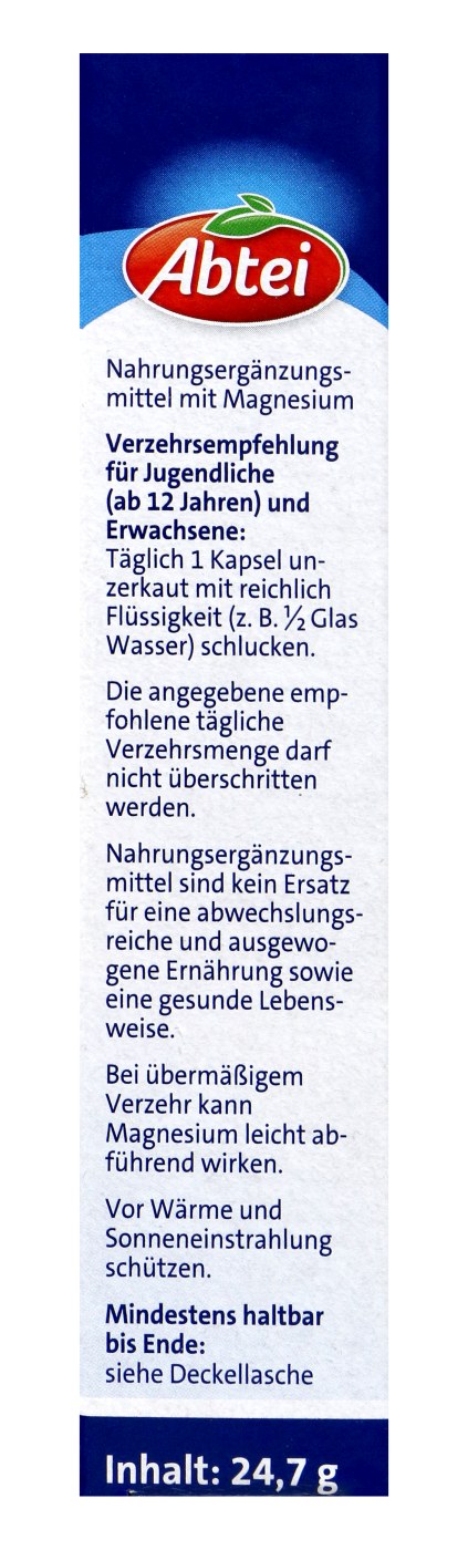 Abtei Magnesium 240 mg Kapseln - 40 Stück