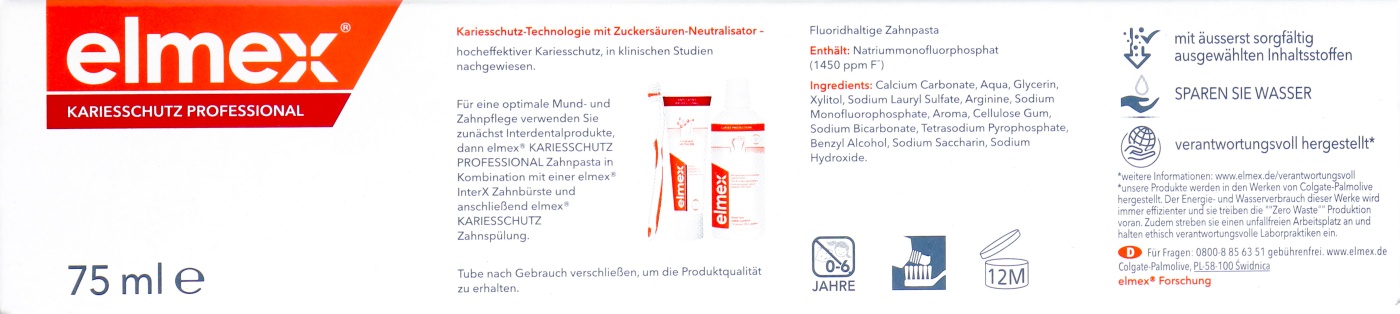 Elmex Zahnpasta Kariesschutz Professional - 75 ml Elmex Zahnpasta Kariesschutz Professional - 75 ml