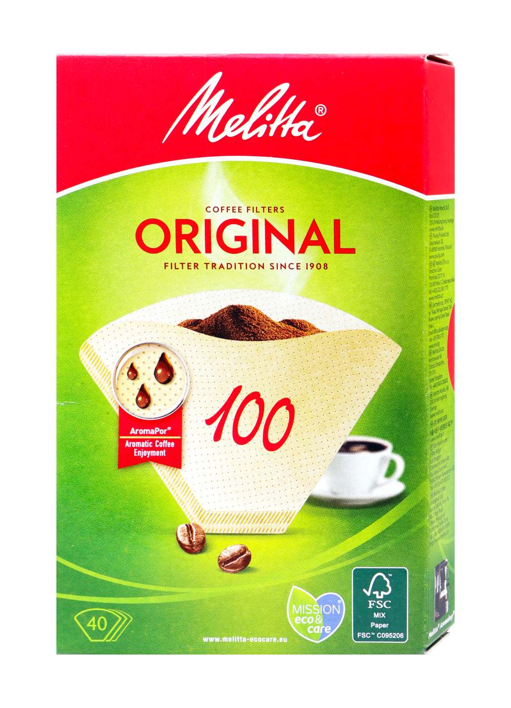 Melitta Filtertüten 100 Naturbraun - 40 Stück Melitta Filtertüten 100 Naturbraun - 40 Stück