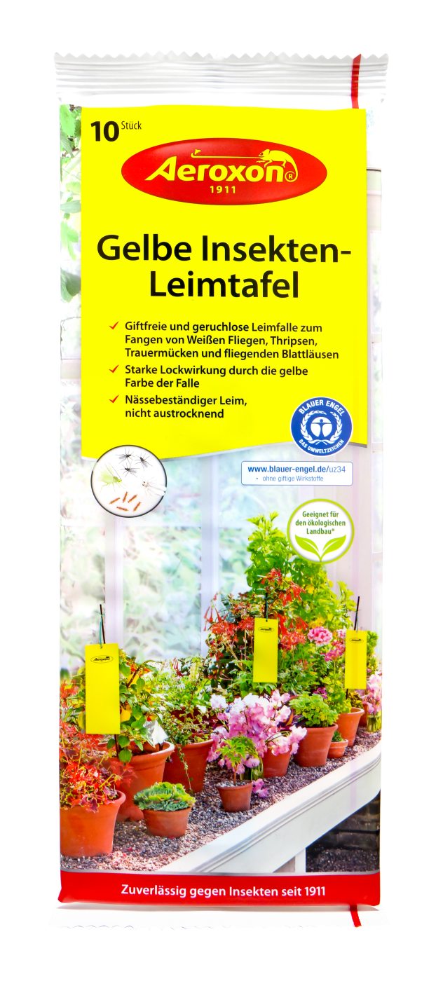 Aeroxon Gelbe Insekten-Leimtafel - 10 Stück Aeroxon Gelbe Insekten-Leimtafel - 10 Stück